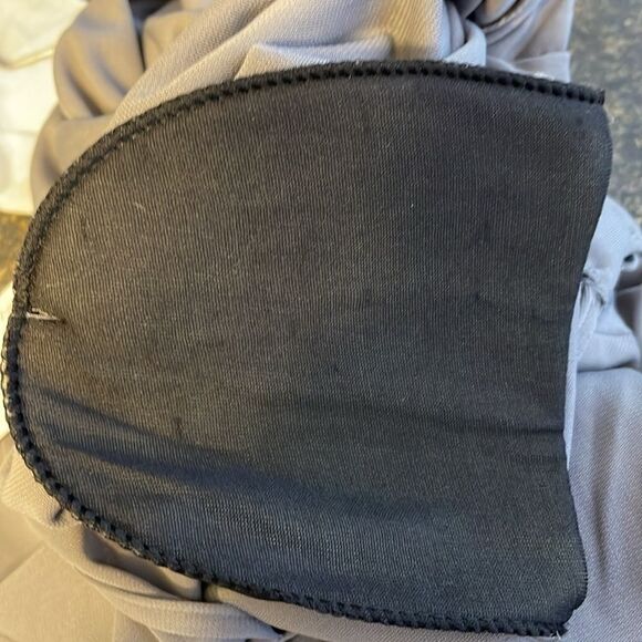 Zara Mini Dress High Low Long Sleeves Padded Shoulders Gray M - Picture 10 of 12